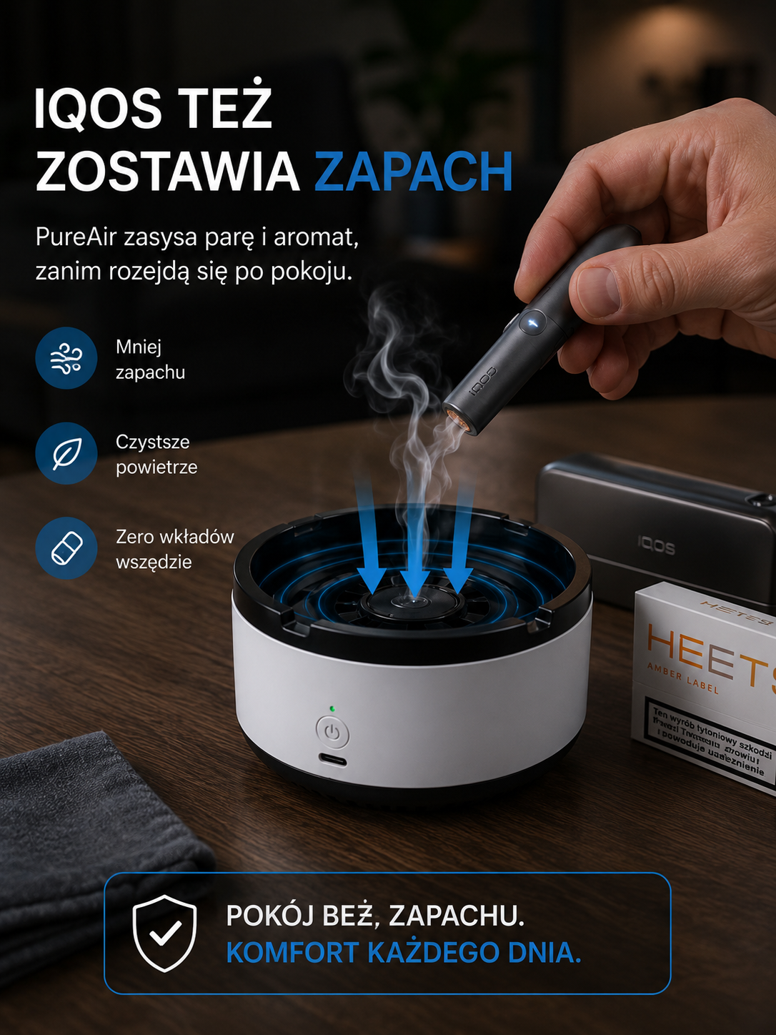 PureAir — Inteligentna popielniczka bez zapachu dymu
